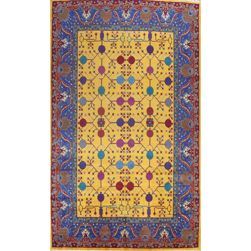 Bedroom Hand-Knotted Wool Rug eCarpet Gallery Large Area Rug for Living Room Lahor Finest Bordered Red Tapestry Kilim 10'0 x 14'0 338149 Bedroom Hand-Knotted Wool Rug eCarpet Gallery Large Area Rug for Living Room Lahor Finest Bordered Red Tapestry Kilim 10'0 x 14'0 338149